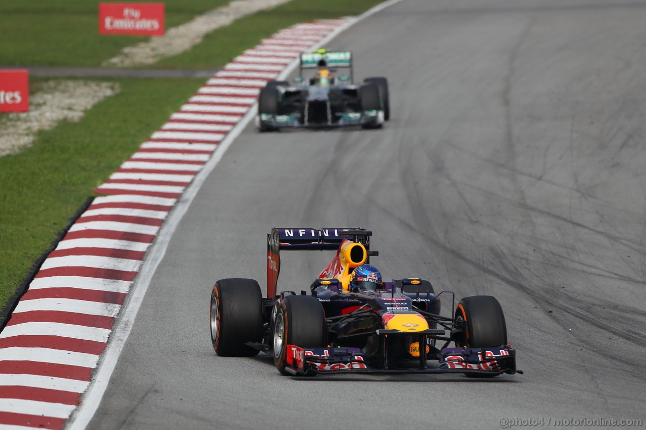 GP MALESIA, 24.03.2013- Gara, Sebastian Vettel (GER) Red Bull Racing RB9 