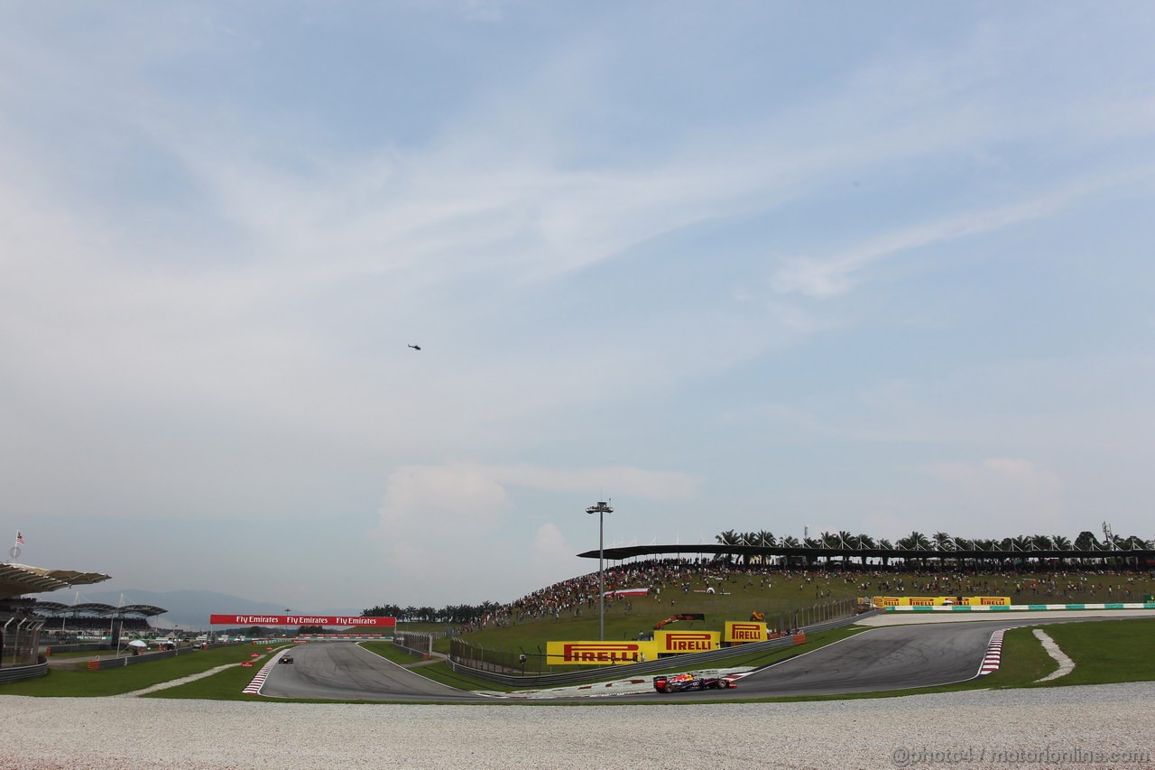 GP MALESIA, 24.03.2013- Gara, Mark Webber (AUS) Red Bull Racing RB9 