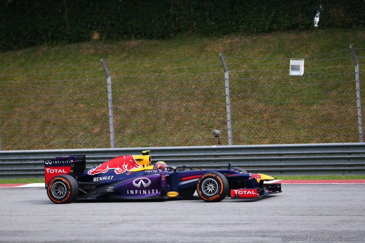 GP MALESIA, 24.03.2013- Gara, Mark Webber (AUS) Red Bull Racing RB9 