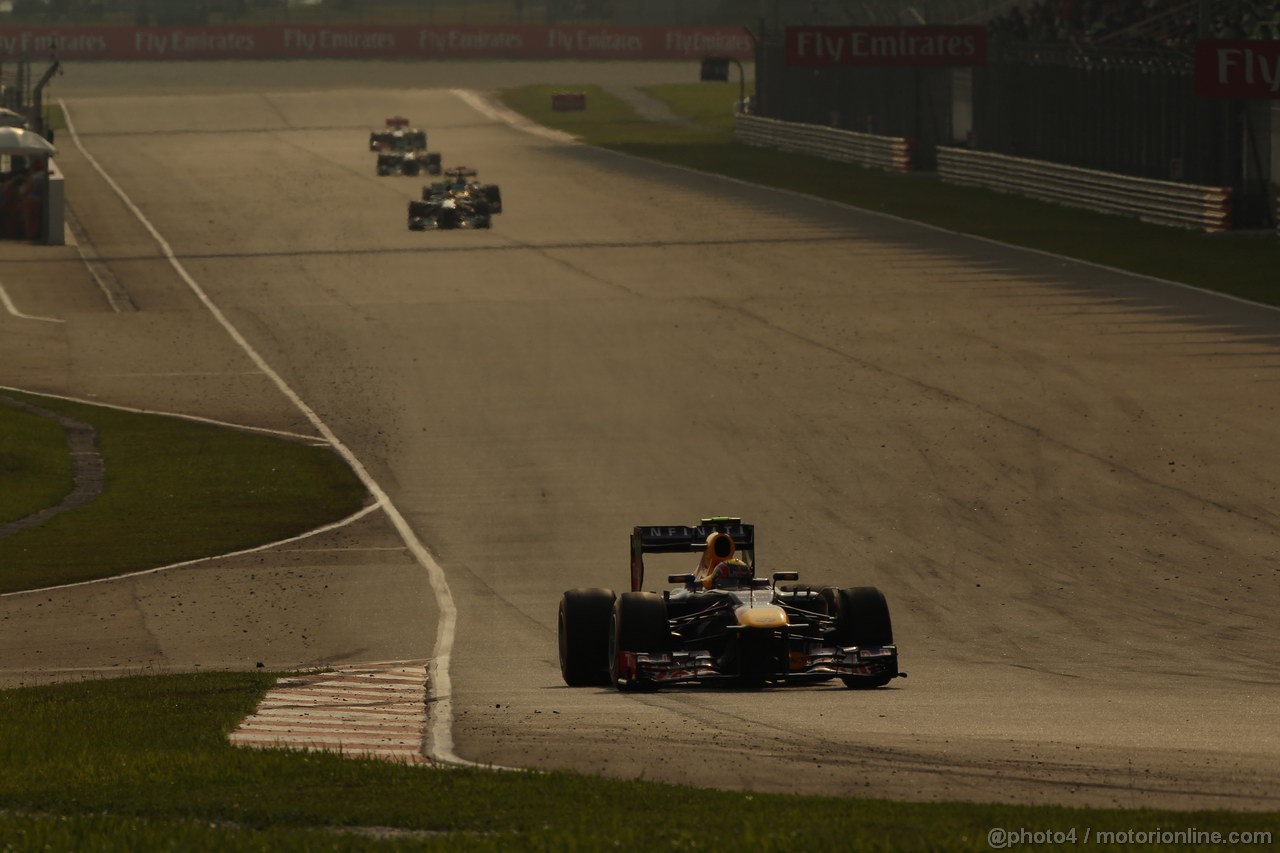 GP MALESIA, 24.03.2013- Gara, Mark Webber (AUS) Red Bull Racing RB9 