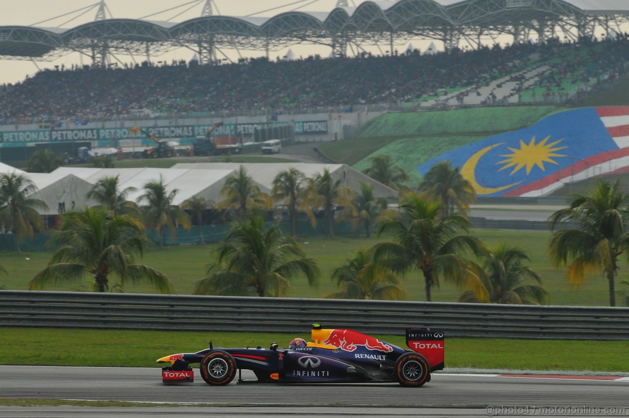 GP MALESIA, 24.03.2013- Gara, Mark Webber (AUS) Red Bull Racing RB9 