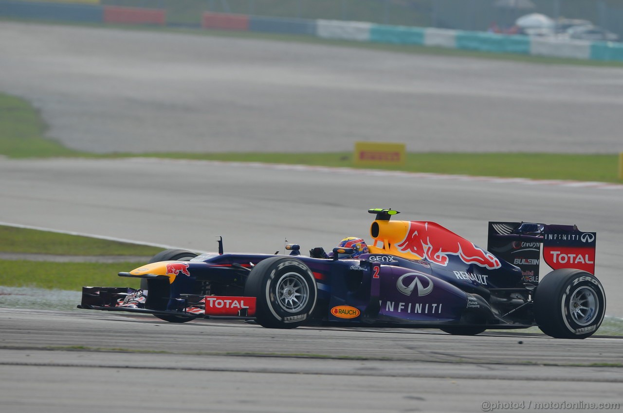 GP MALESIA, 24.03.2013- Gara, Mark Webber (AUS) Red Bull Racing RB9 