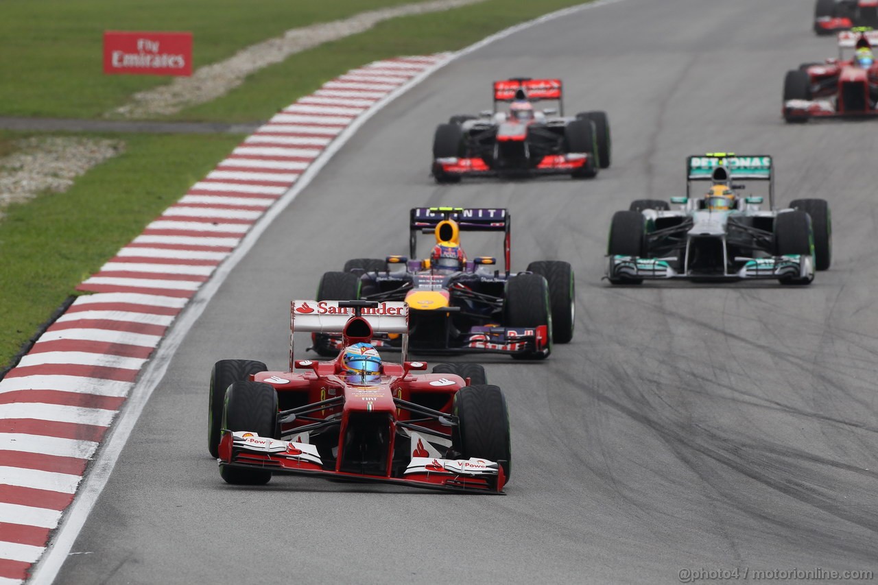 GP MALESIA, 24.03.2013- Gara, Fernando Alonso (ESP) Ferrari F138 
