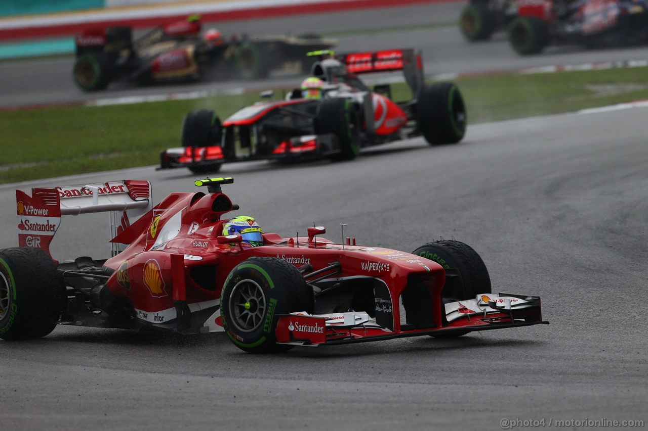 GP MALESIA, 24.03.2013- Gara,Felipe Massa (BRA) Ferrari F138 