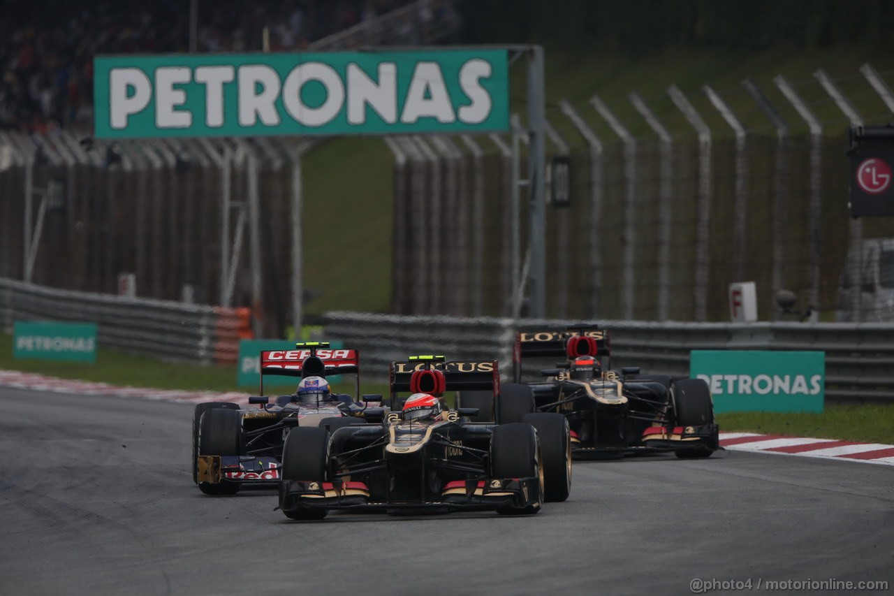 GP MALESIA, 24.03.2013- Gara, Romain Grosjean (FRA) Lotus F1 Team E21 