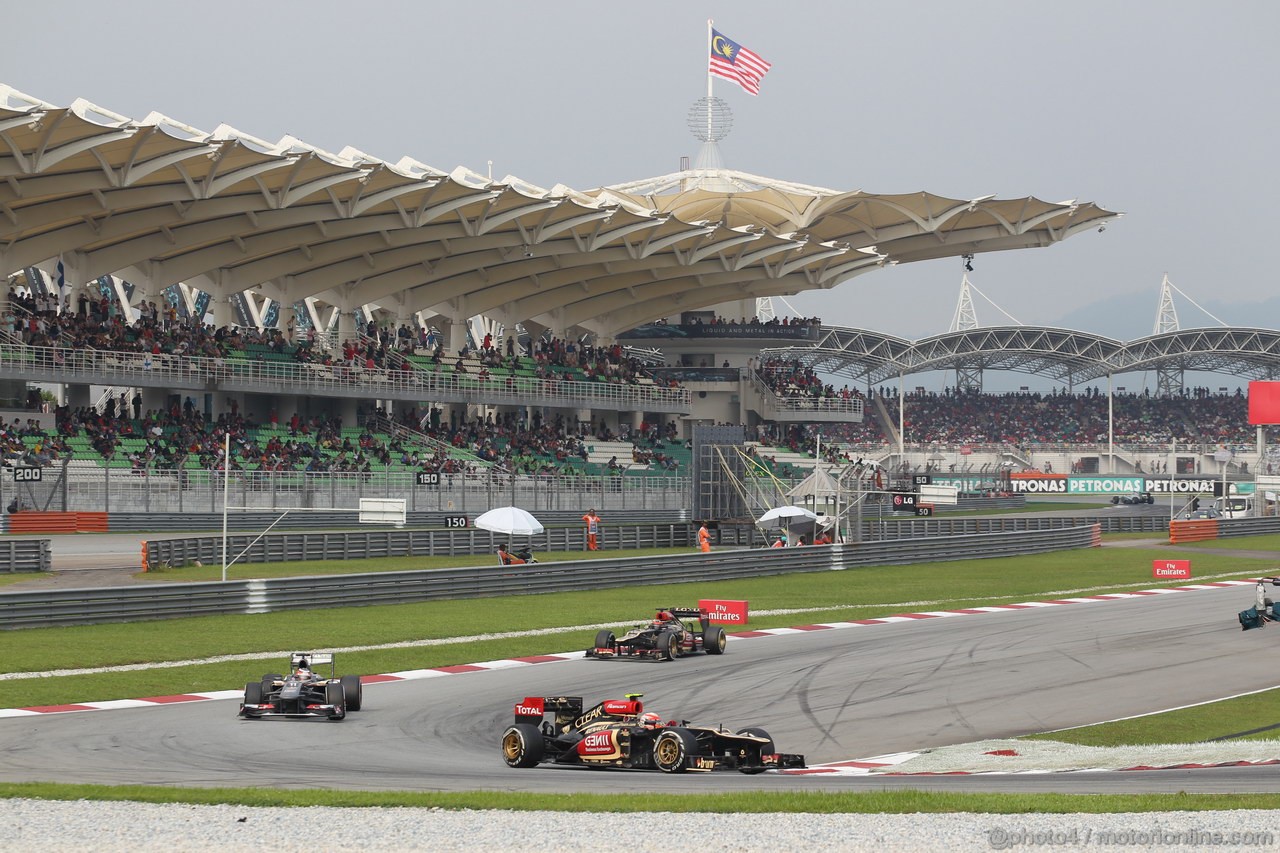 GP MALESIA, 24.03.2013- Gara, Romain Grosjean (FRA) Lotus F1 Team E21 