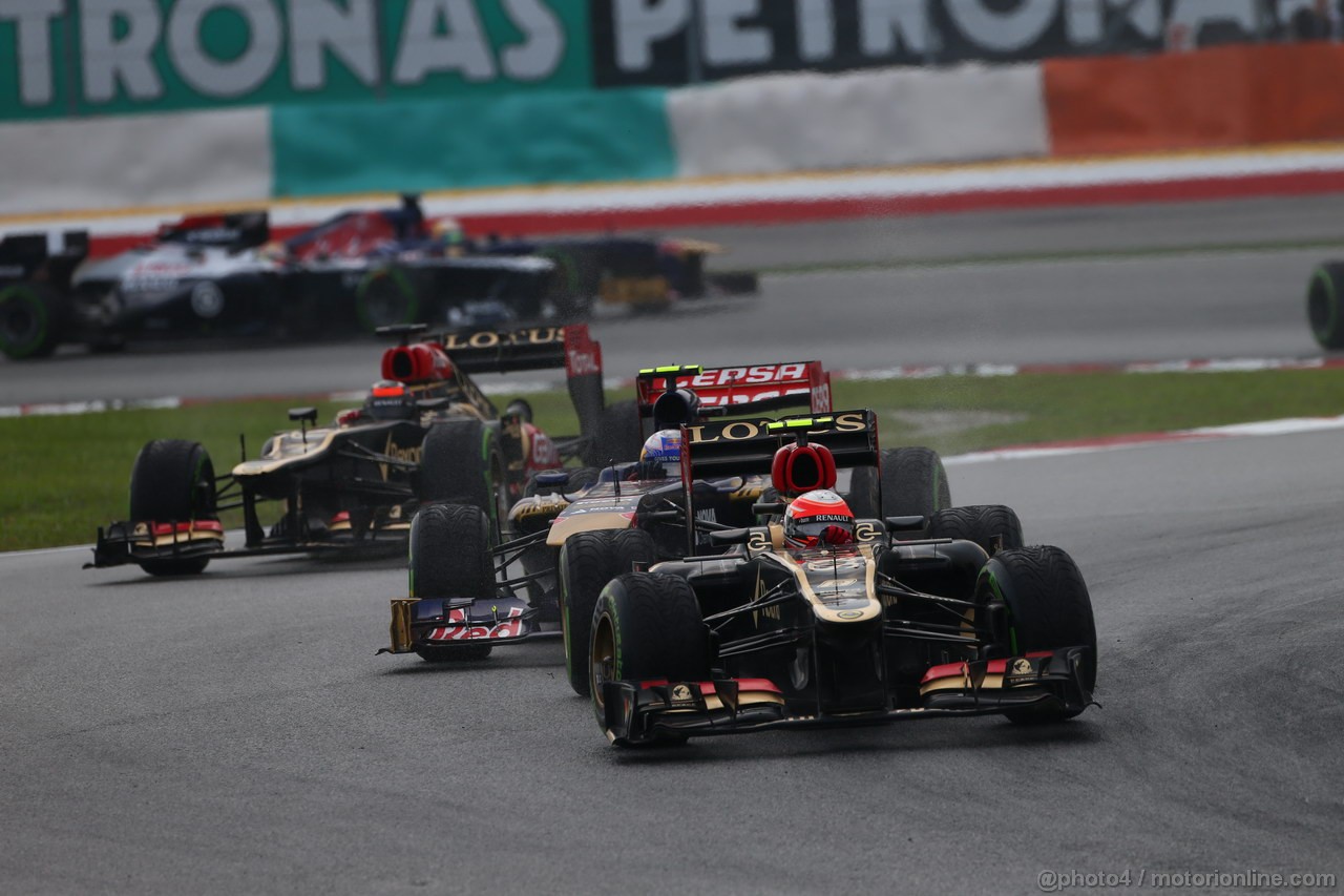 GP MALESIA, 24.03.2013- Gara, Romain Grosjean (FRA) Lotus F1 Team E21 