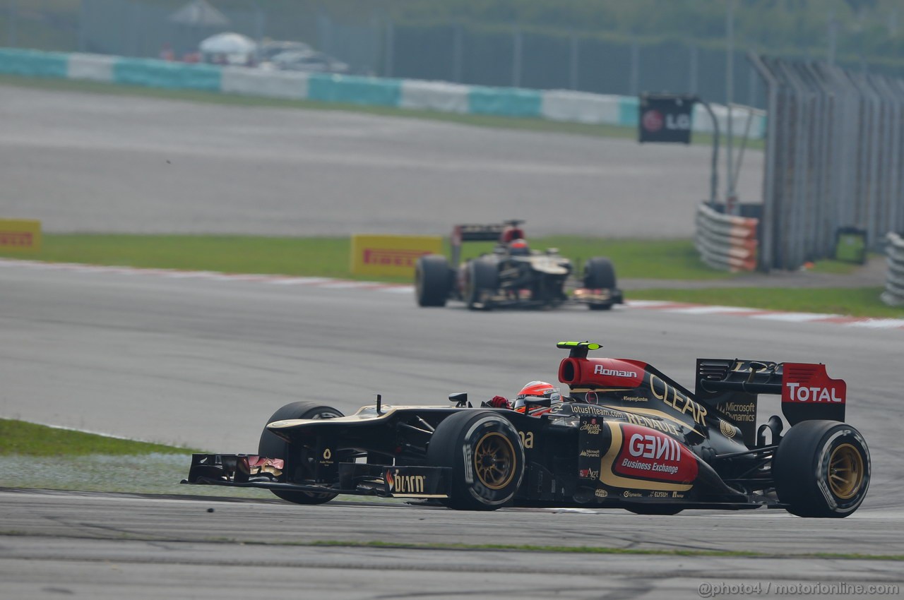 GP MALESIA, 24.03.2013- Gara, Romain Grosjean (FRA) Lotus F1 Team E21 