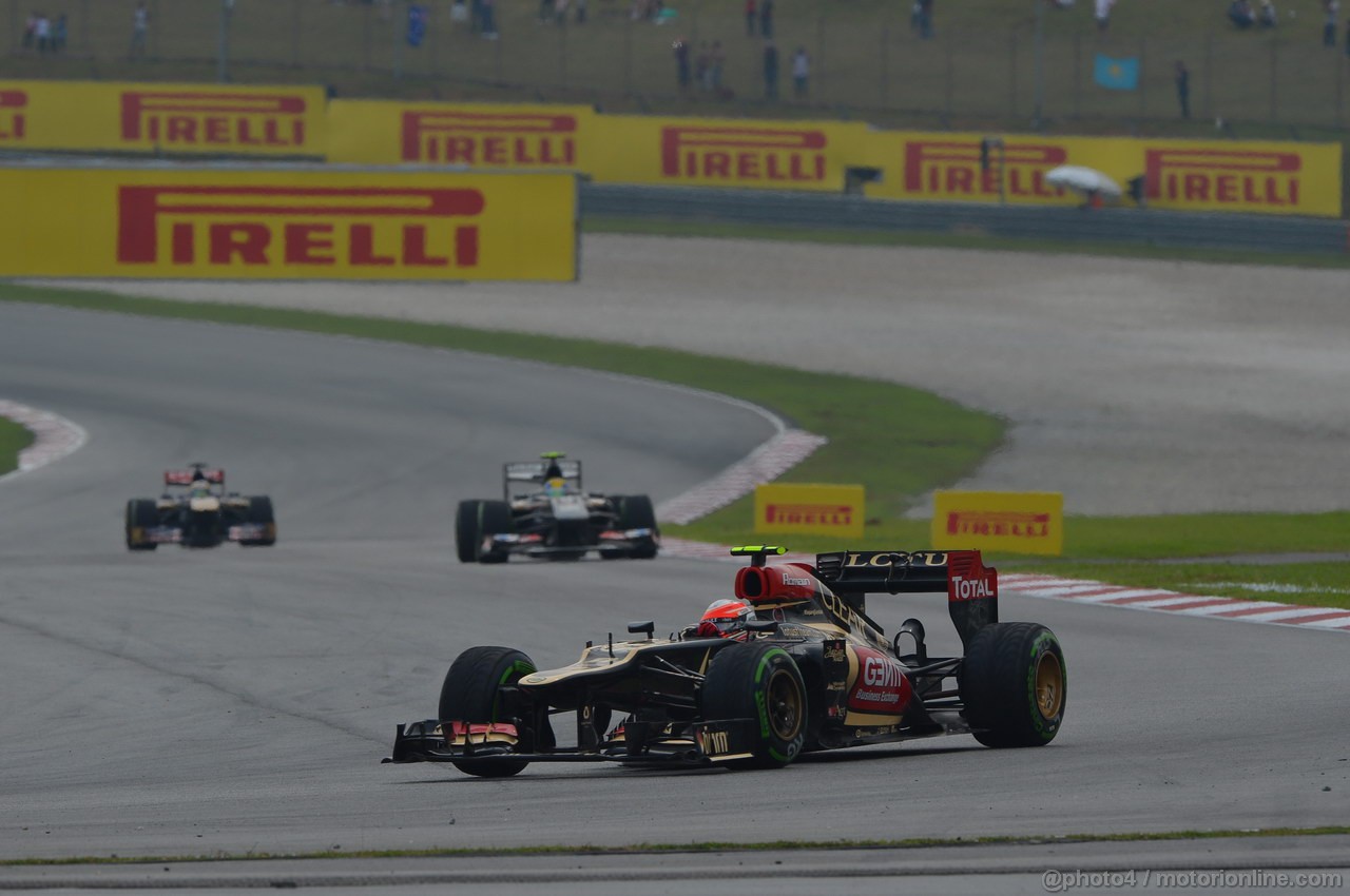 GP MALESIA, 24.03.2013- Gara, Romain Grosjean (FRA) Lotus F1 Team E21 