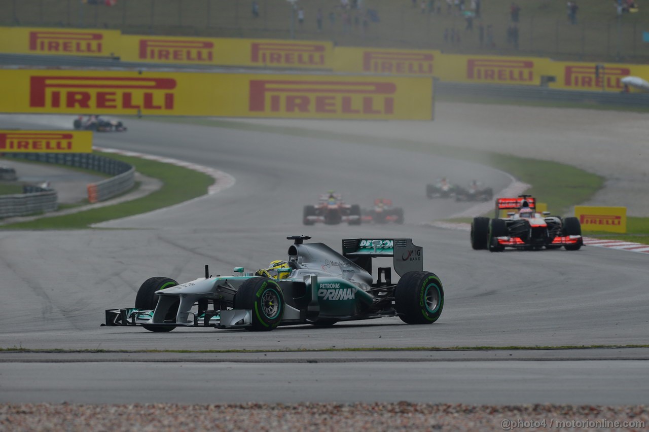 GP MALESIA, 24.03.2013- Gara, Nico Rosberg (GER) Mercedes AMG F1 W04 