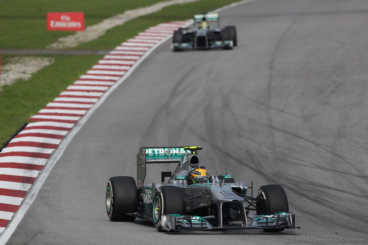 GP MALESIA, 24.03.2013- Gara, Lewis Hamilton (GBR) Mercedes AMG F1 W04 