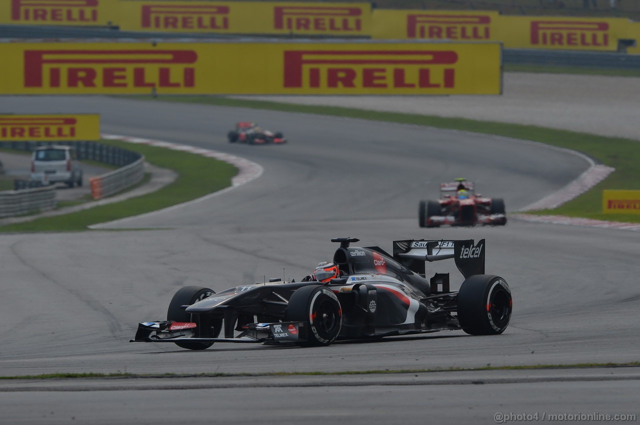 GP MALESIA, 24.03.2013- Gara, Nico Hulkenberg (GER) Sauber F1 Team C32 