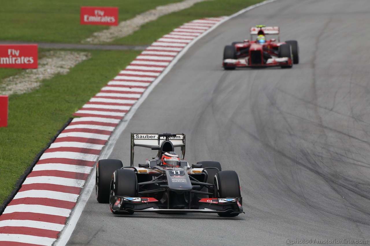 GP MALESIA, 24.03.2013- Gara, Nico Hulkenberg (GER) Sauber F1 Team C32 