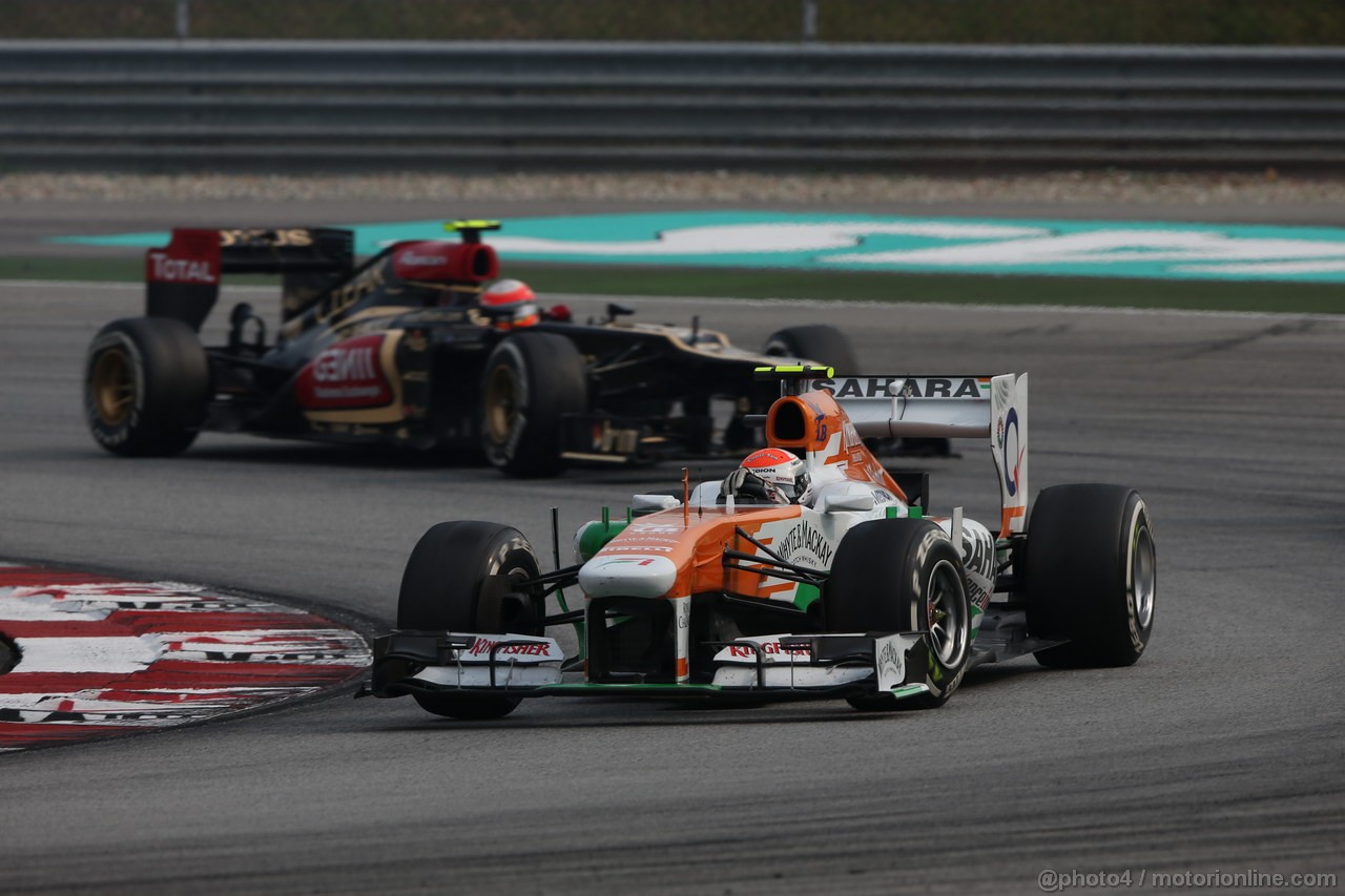 GP MALESIA, 24.03.2013- Gara, Adrian Sutil (GER), Sahara Force India F1 Team VJM06