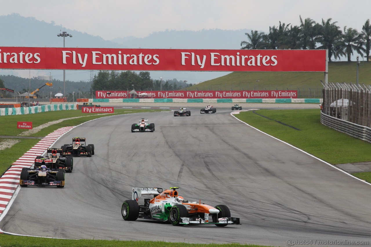 GP MALESIA, 24.03.2013- Gara, Adrian Sutil (GER), Sahara Force India F1 Team VJM06