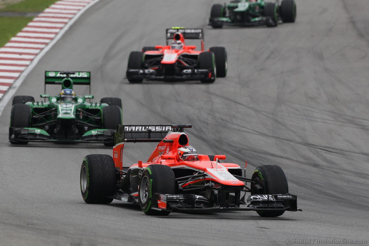 GP MALESIA, 24.03.2013- Gara, Jules Bianchi (FRA) Marussia F1 Team MR02