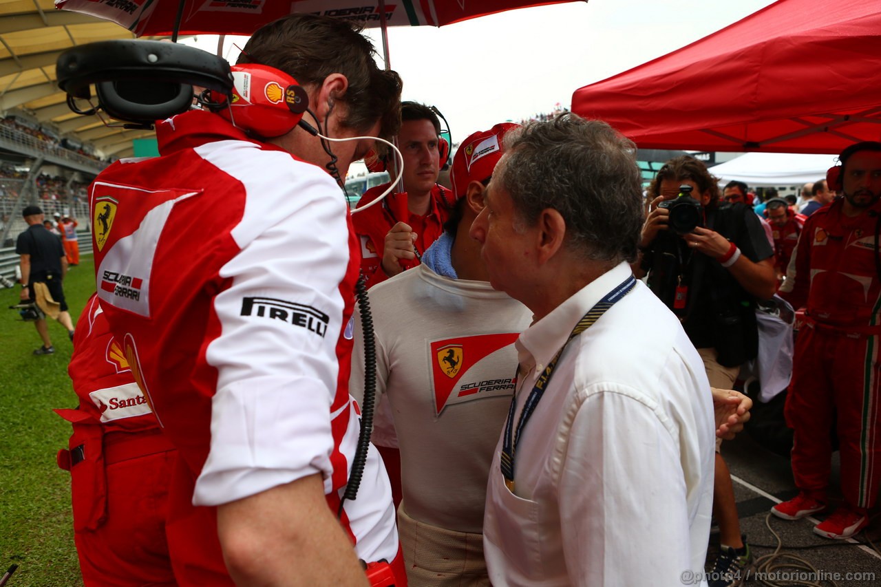 GP MALESIA, 24.03.2013- Gara, Felipe Massa (BRA) Ferrari F138 e Jean Todt (FRA) Fia President