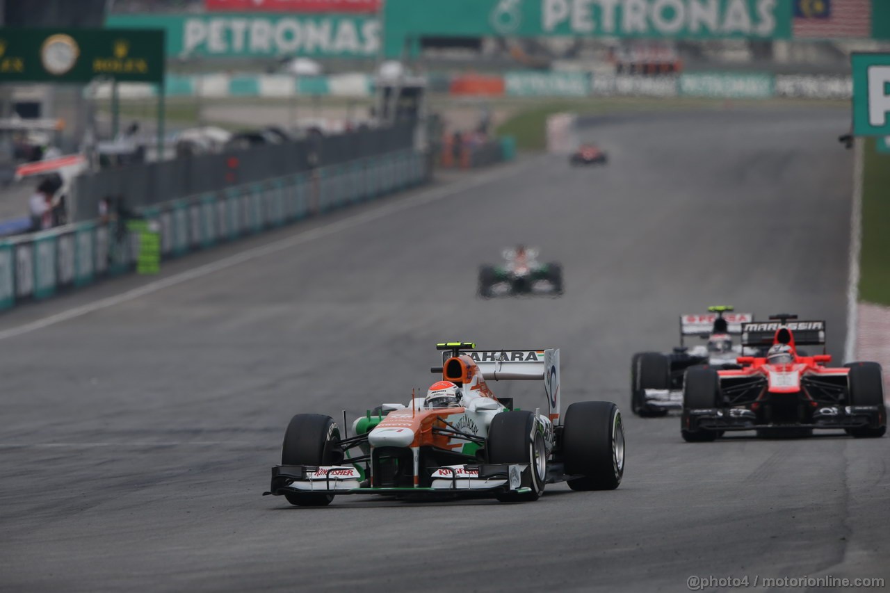 GP MALESIA, 24.03.2013- Gara, Adrian Sutil (GER), Sahara Force India F1 Team VJM06