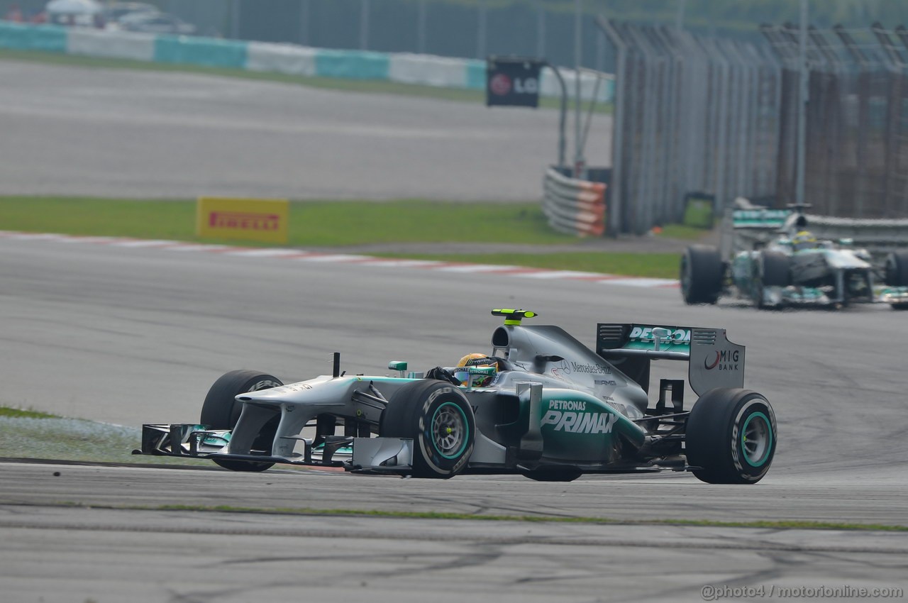 GP MALESIA, 24.03.2013- Gara, Lewis Hamilton (GBR) Mercedes AMG F1 W04 