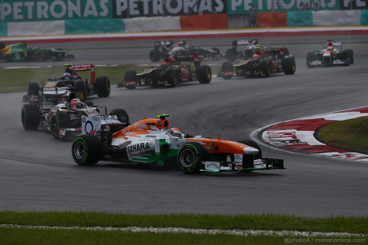 GP MALESIA, 24.03.2013- Gara, Adrian Sutil (GER), Sahara Force India F1 Team VJM06