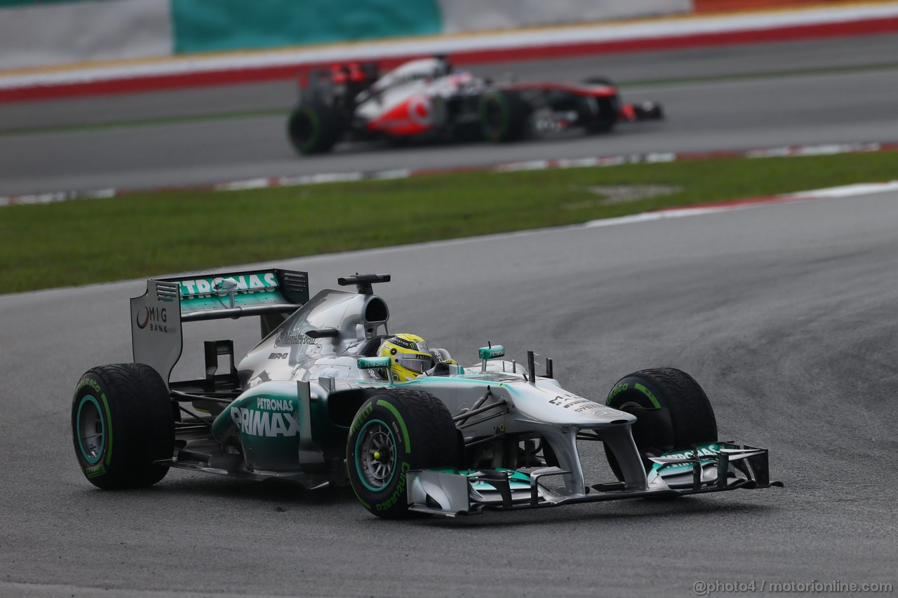GP MALESIA, 24.03.2013- Gara, Nico Rosberg (GER) Mercedes AMG F1 W04 