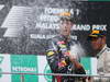 GP MALESIA, 24.03.2013- Gara, the podium; winner Sebastian Vettel (GER) Red Bull Racing RB9, 3rd Lewis Hamilton (GBR) Mercedes AMG F1 W04