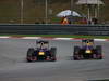 GP MALESIA, 24.03.2013- Gara, Sebastian Vettel (GER) Red Bull Racing RB9 overtaking  Mark Webber (AUS) Red Bull Racing RB9 