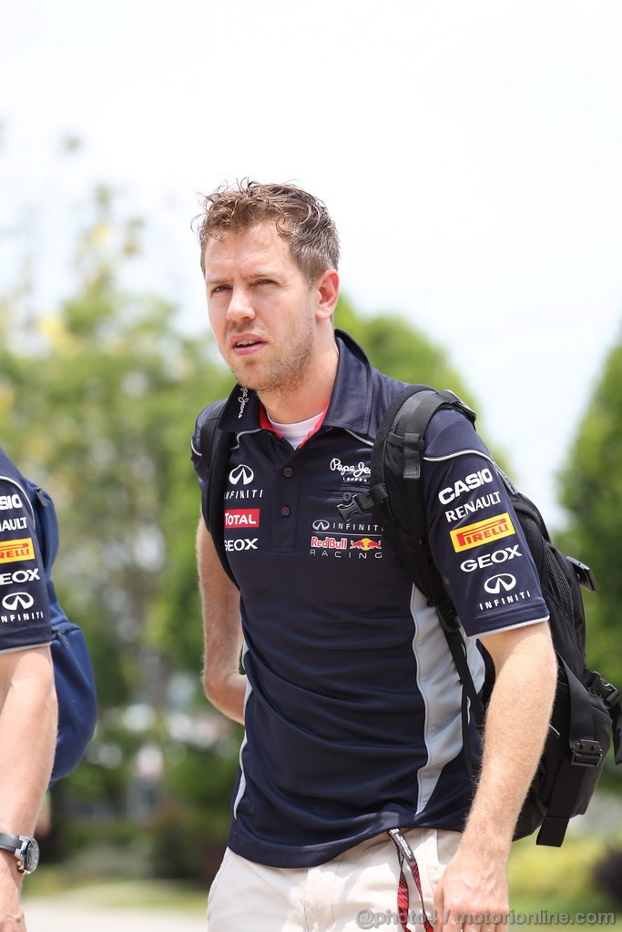 GP MALESIA, 21.03.2013- Sebastian Vettel (GER) Red Bull Racing RB9
