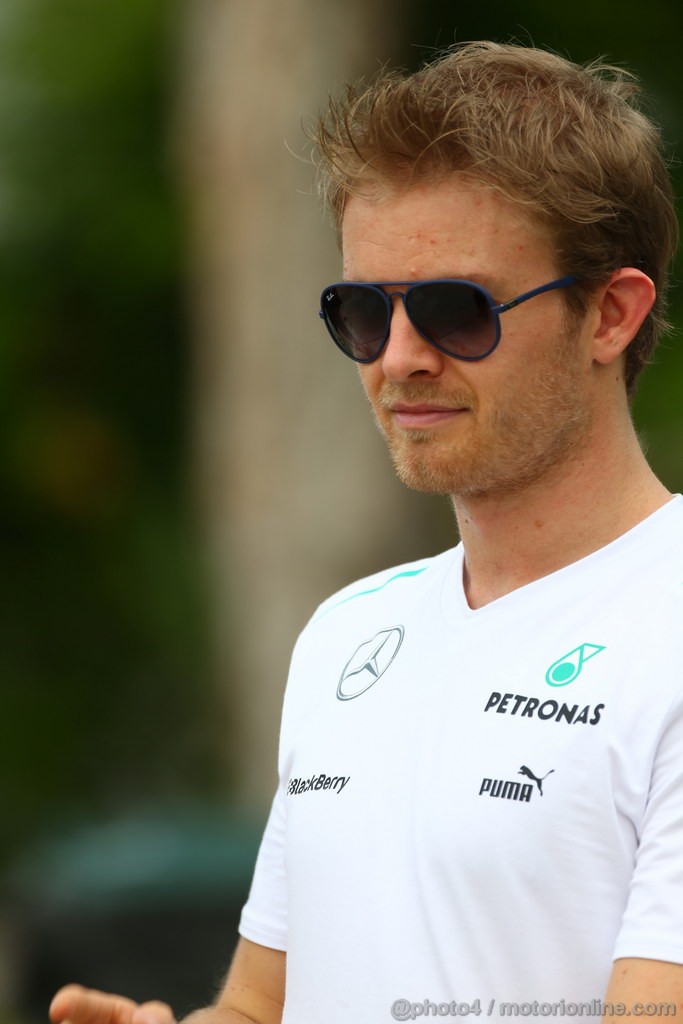 GP MALESIA, 21.03.2013- Nico Rosberg (GER) Mercedes AMG F1 W04