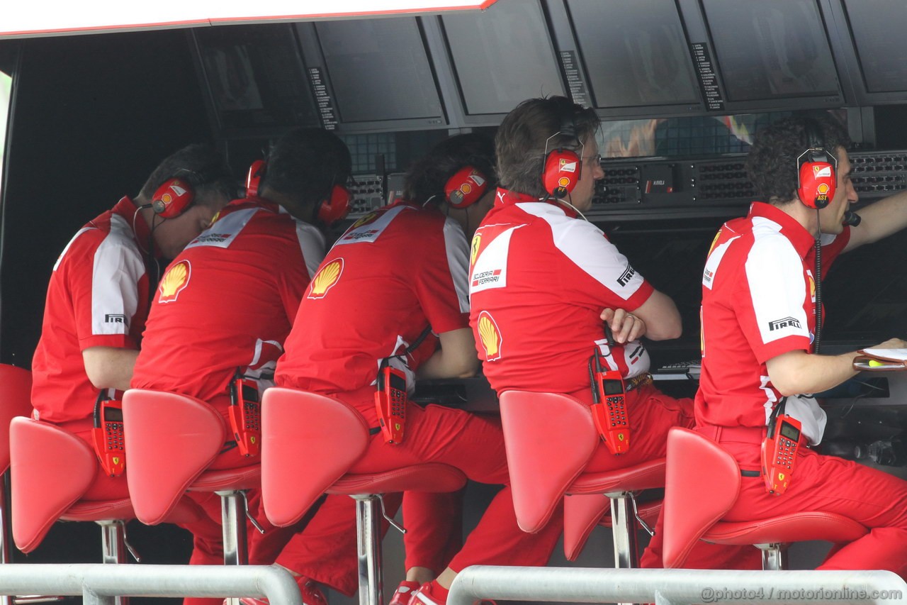 GP MALESIA, 23.03.2013 - Free practice 3, Ferrari Pitwall