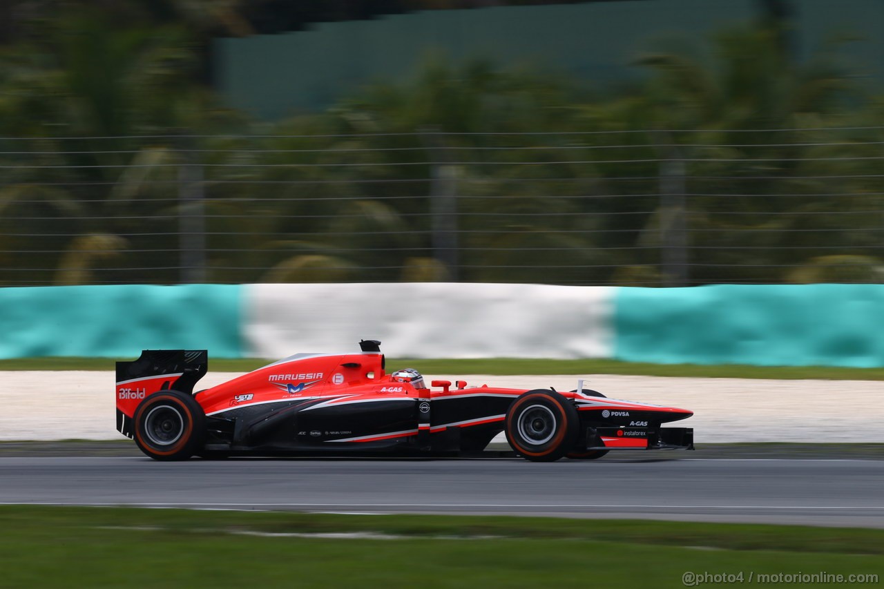 GP MALESIA, 23.03.2013 - Free practice 3, Jules Bianchi (FRA) Marussia F1 Team MR02