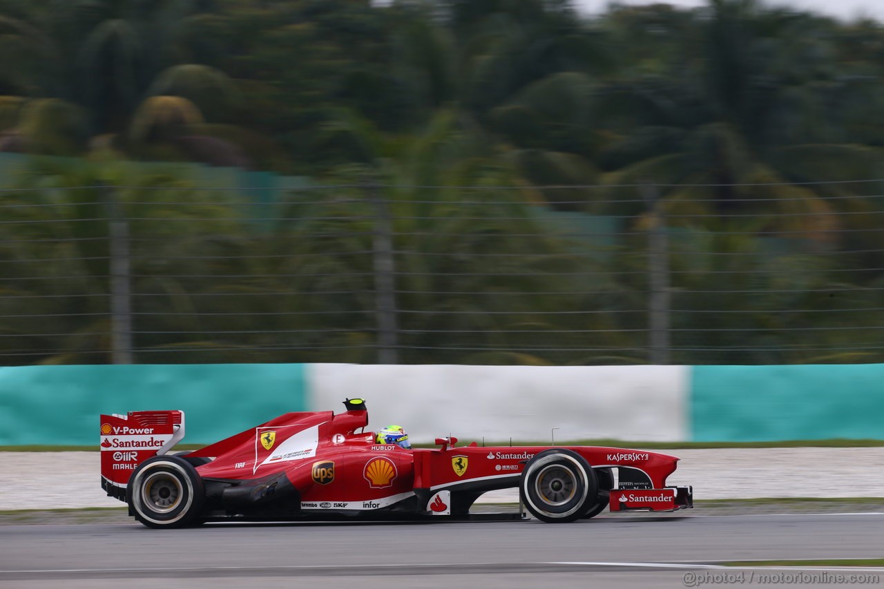 GP MALESIA, 23.03.2013 - Free practice 3, Felipe Massa (BRA) Ferrari F138