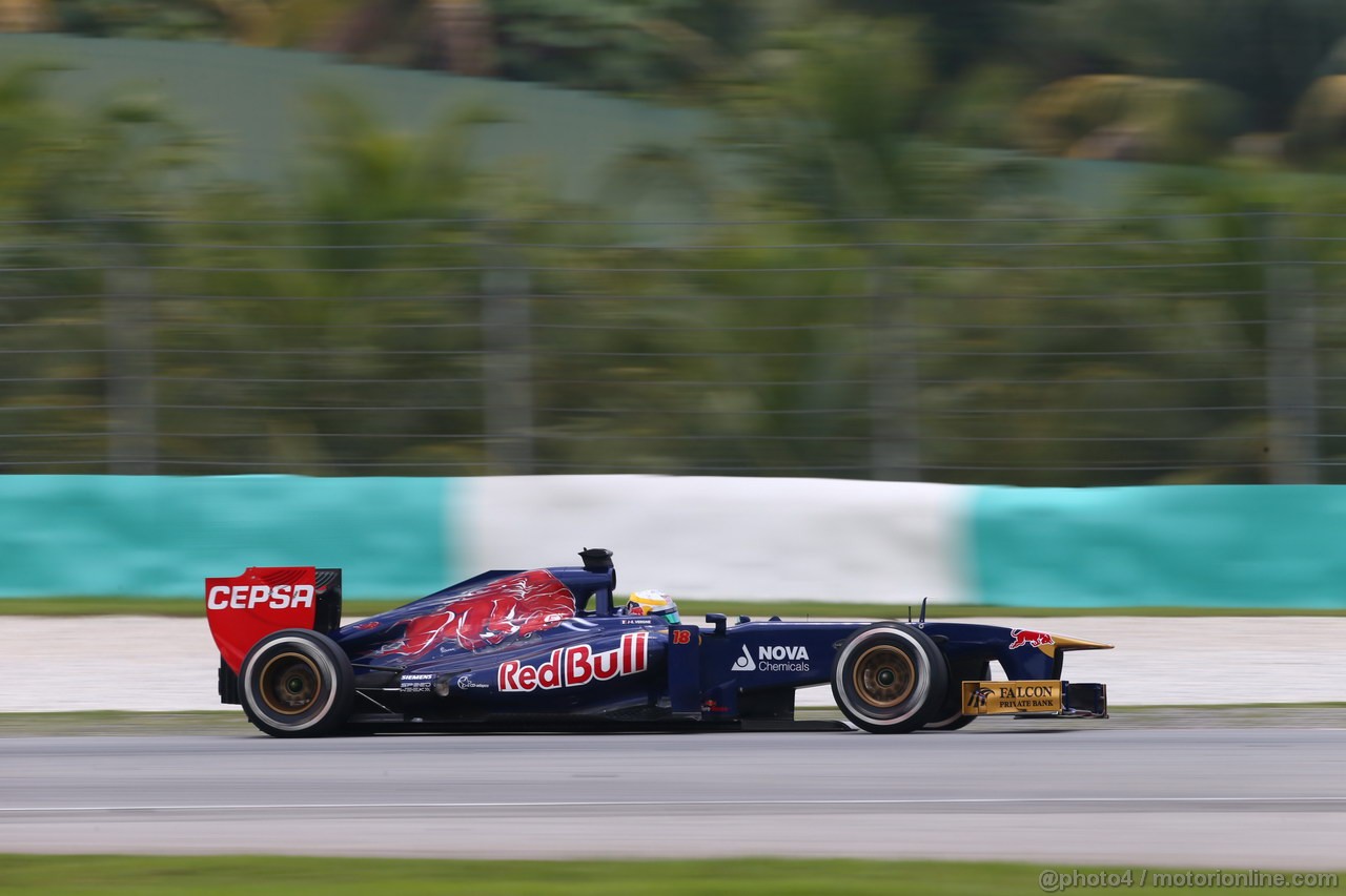 GP MALESIA, 23.03.2013 - Free practice 3, Jean-Eric Vergne (FRA) Scuderia Toro Rosso STR8