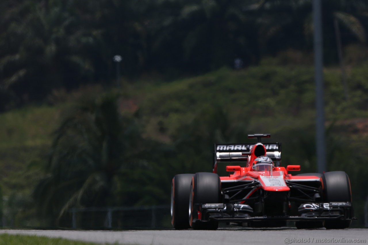 GP MALESIA, 23.03.2013 - Free practice 3, Jules Bianchi (FRA) Marussia F1 Team MR02