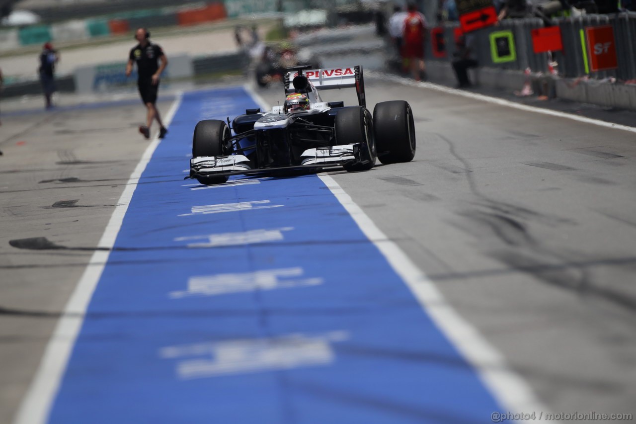 GP MALESIA, 23.03.2013 - Free practice 3, Pastor Maldonado (VEN) Williams F1 Team FW35