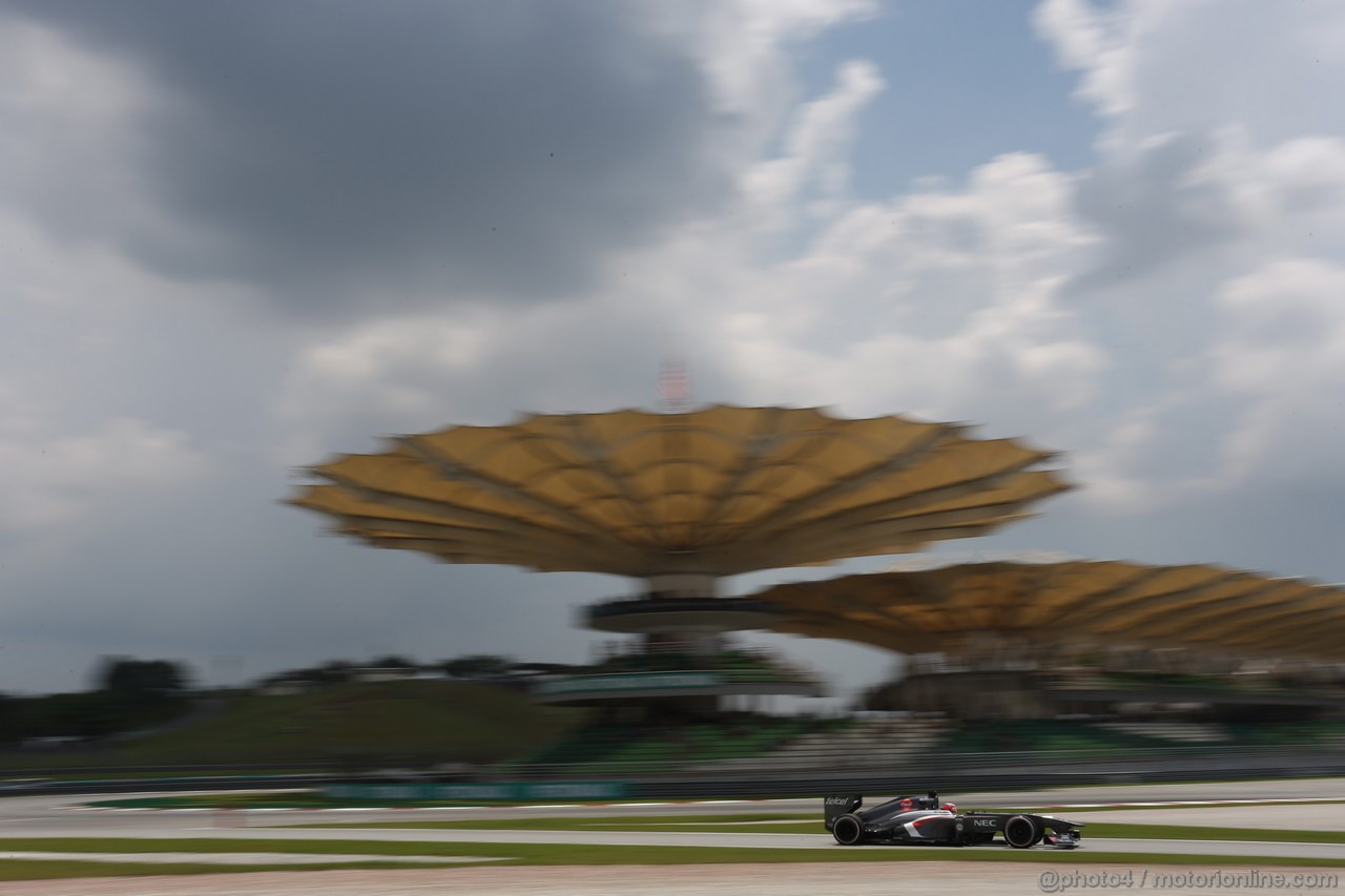 GP MALESIA, 23.03.2013 - Free practice 3, Nico Hulkenberg (GER) Sauber F1 Team C32