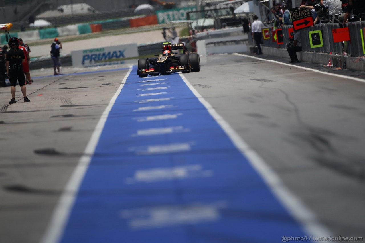 GP MALESIA, 23.03.2013 - Free practice 3, Romain Grosjean (FRA) Lotus F1 Team E213