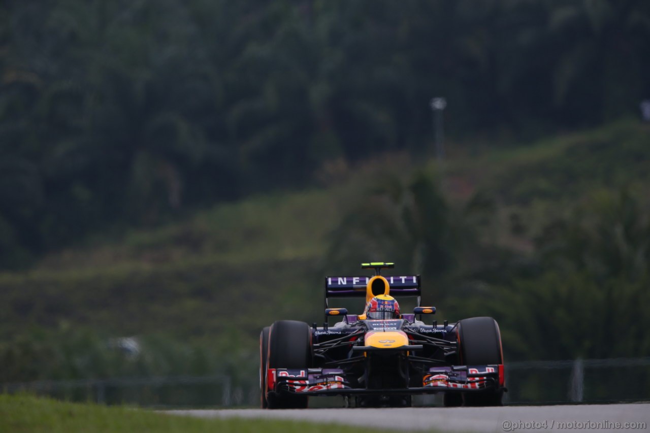 GP MALESIA, 23.03.2013 - Free practice 3, Mark Webber (AUS) Red Bull Racing RB9 