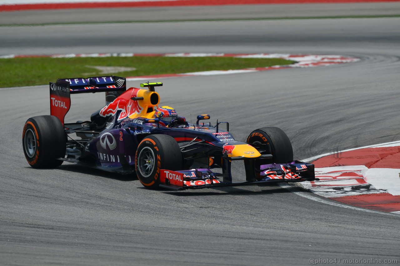 GP MALESIA, 23.03.2013, Free practice 3, Mark Webber (AUS) Red Bull Racing RB9