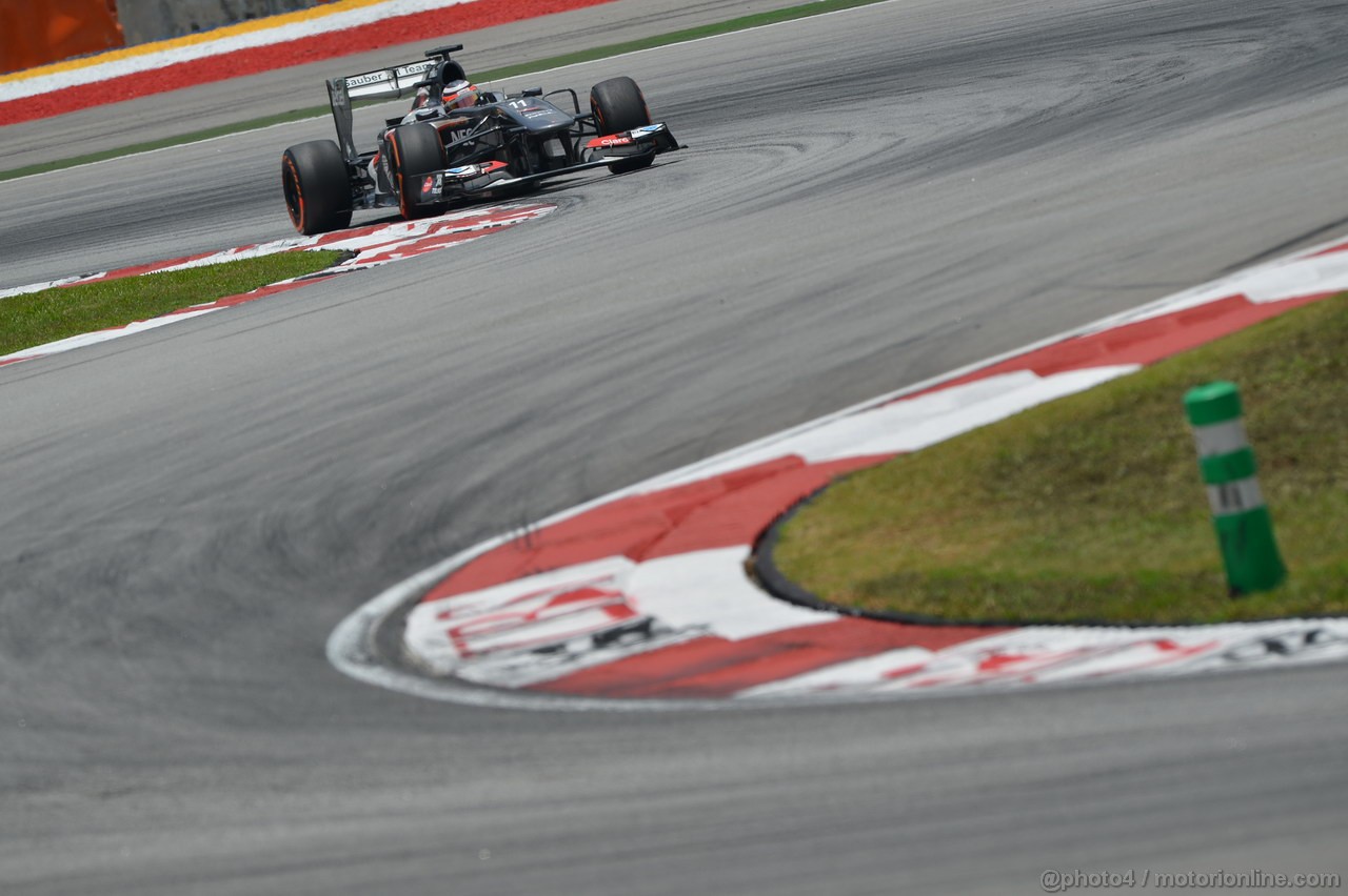 GP MALESIA, 23.03.2013, Free practice 3, Nico Hulkenberg (GER) Sauber F1 Team C32