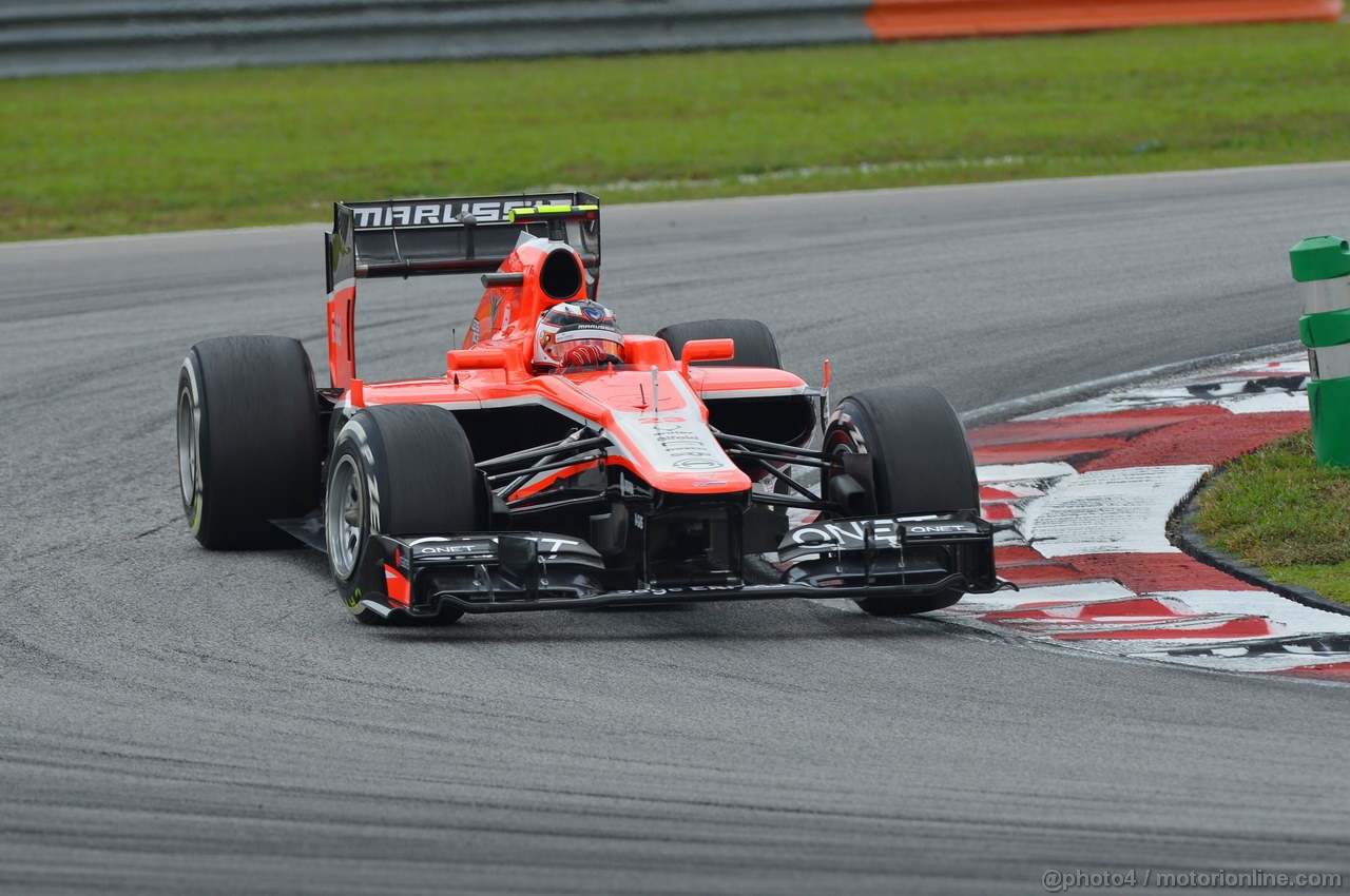 GP MALESIA, 23.03.2013, Free practice 3, Max Chilton (GBR), Marussia F1 Team MR02