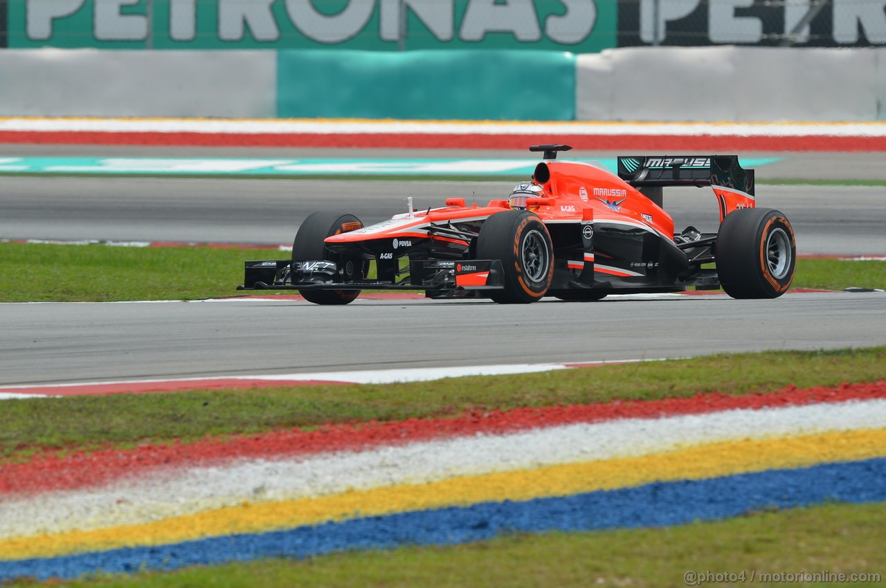 GP MALESIA, 23.03.2013, Free practice 3, Jules Bianchi (FRA) Marussia F1 Team MR02