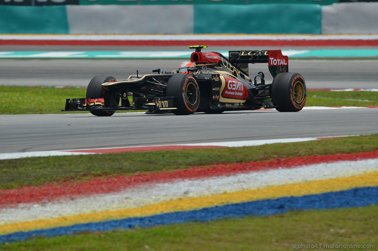 GP MALESIA, 23.03.2013, Free practice 3, Romain Grosjean (FRA) Lotus F1 Team E213 