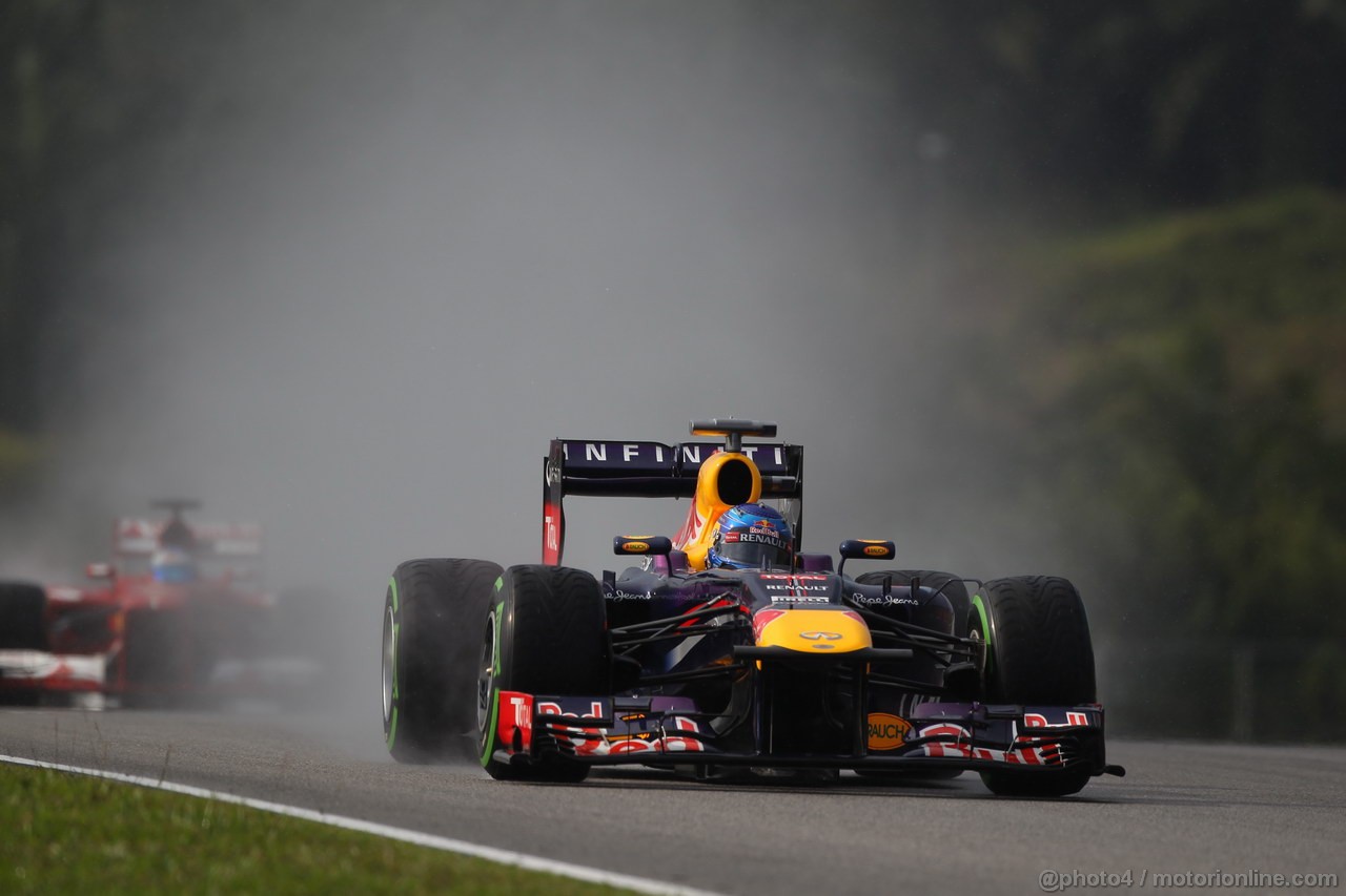 GP MALESIA, 23.03.2013- Qualifiche, Sebastian Vettel (GER) Red Bull Racing RB9 