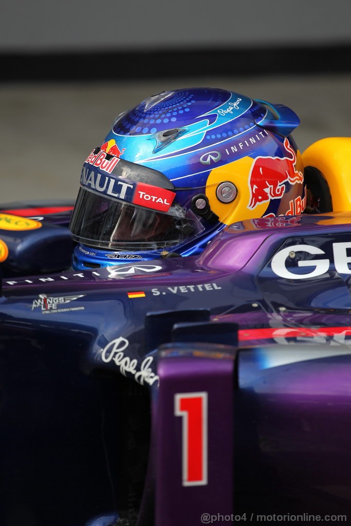 GP MALESIA, 23.03.2013- Qualifiche, Sebastian Vettel (GER) Red Bull Racing RB9 