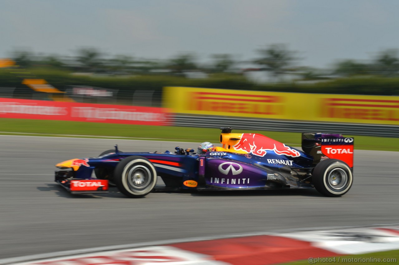 GP MALESIA, 23.03.2013- Qualifiche, Sebastian Vettel (GER) Red Bull Racing RB9 