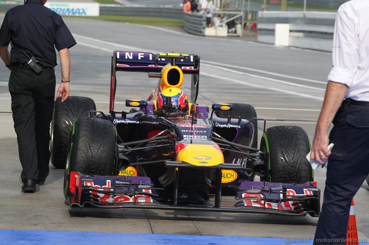 GP MALESIA, 23.03.2013- Qualifiche, Mark Webber (AUS) Red Bull Racing RB9 