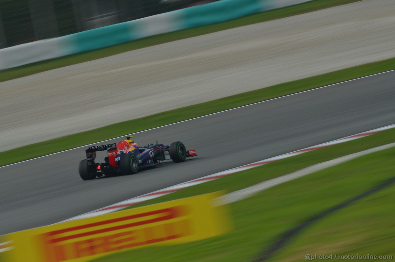 GP MALESIA, 23.03.2013- Qualifiche, Mark Webber (AUS) Red Bull Racing RB9 