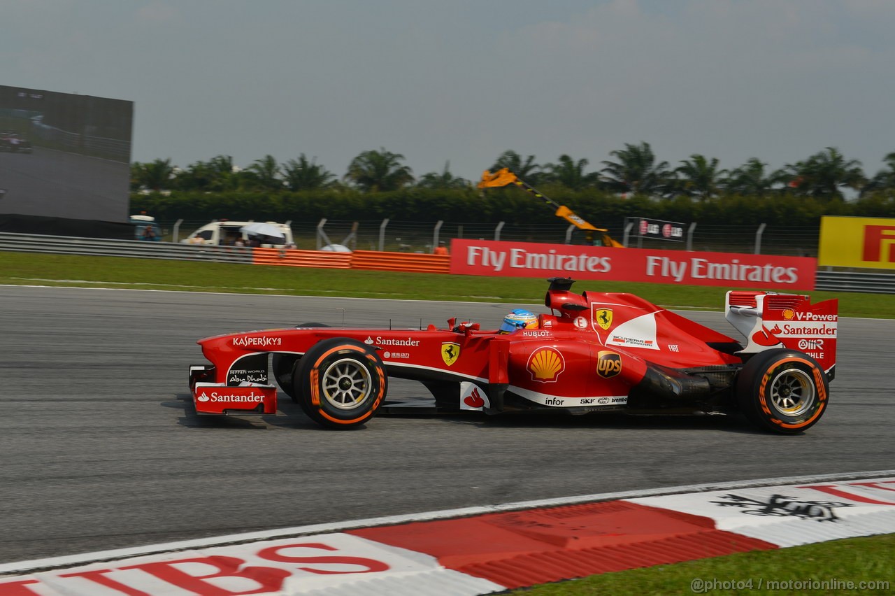 GP MALESIA, 23.03.2013- Qualifiche, Fernando Alonso (ESP) Ferrari F138 