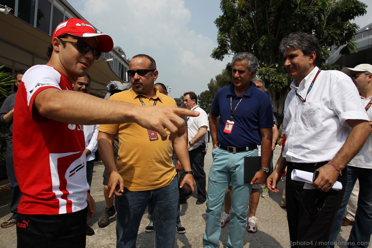 GP MALESIA, 23.03.2013- Qualifiche, Felipe Massa (BRA) Ferrari F138 e Prince Salman Bin Hamad al Khalifa, Crown Prince of Barhain